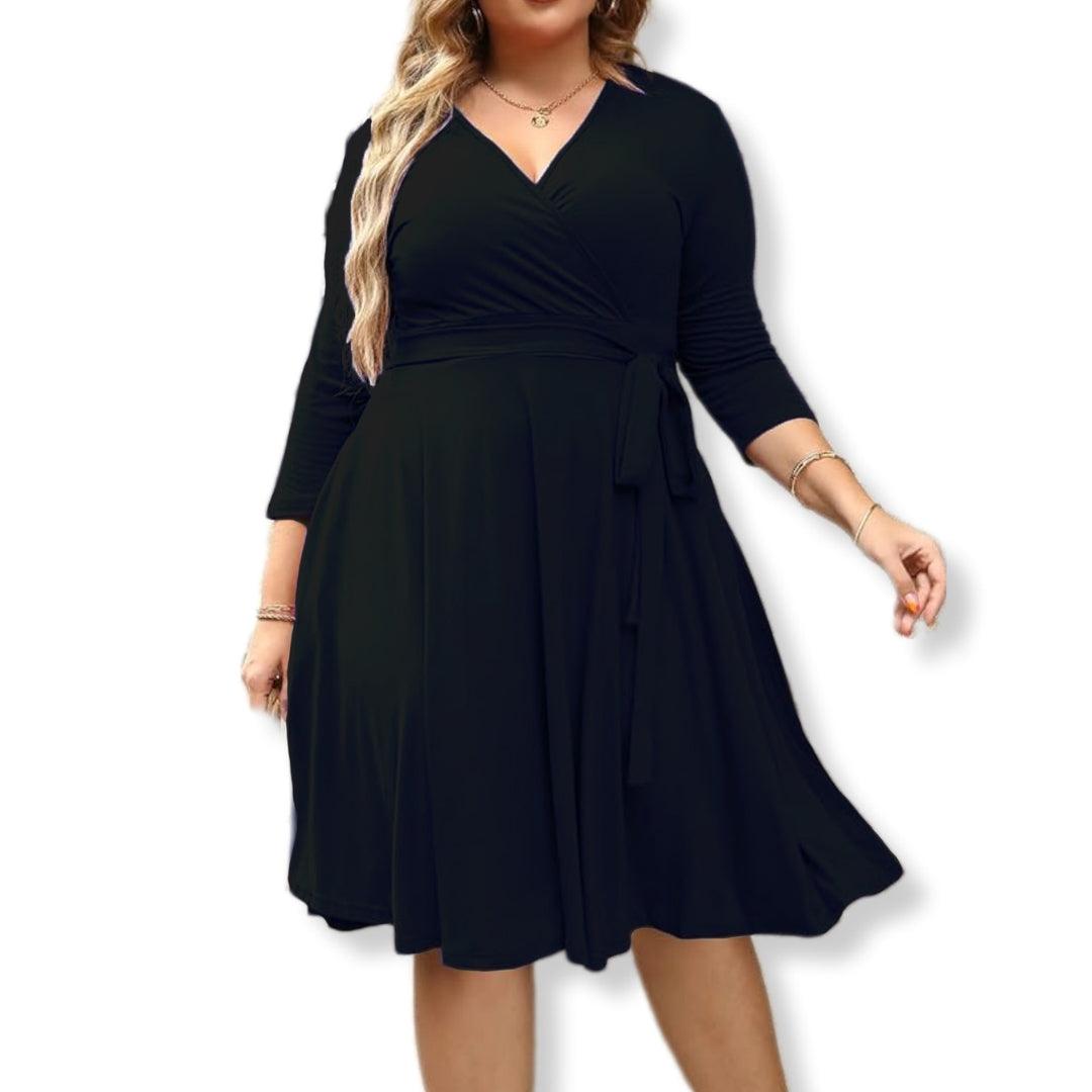 Plus Size 3/4 Wrap Dress | Lady Lilly Designs