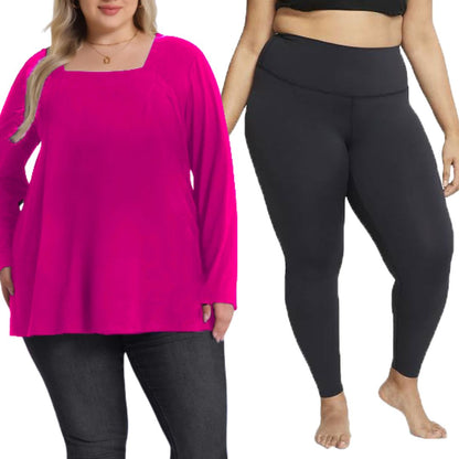 Plus Size Zena Top with Leggings Combo