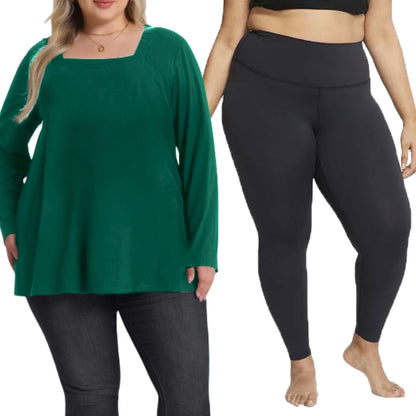 Plus Size Zena Top with Leggings Combo