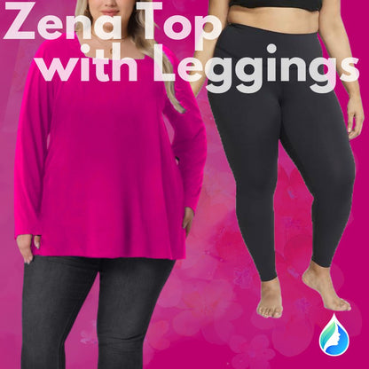 Plus Size Zena Top with Leggings Combo