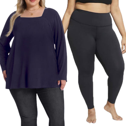 Plus Size Zena Top with Leggings Combo