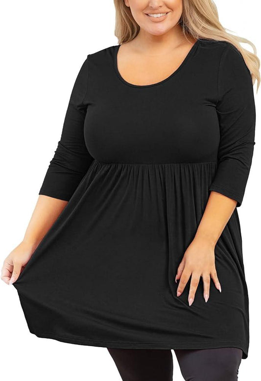 Plus Size Baby Doll Top - Amara Top - Lady Lilly Designs