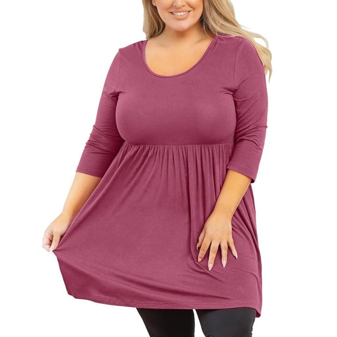 Plus Size Baby Doll Top - Amara Top - Lady Lilly Designs