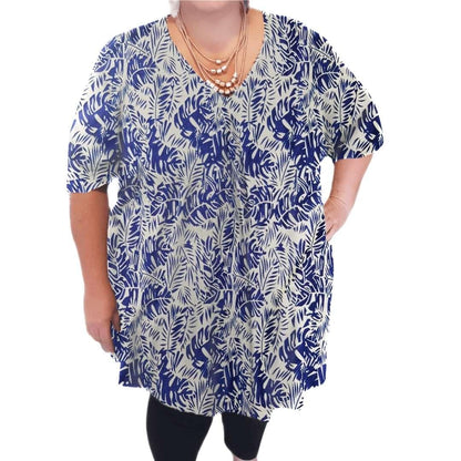 Plus Size Fleur Top - Short Sleeves - Lady Lilly Designs