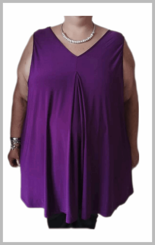 Fleur Top - No Sleeves - Purple - Lady Lilly Designs