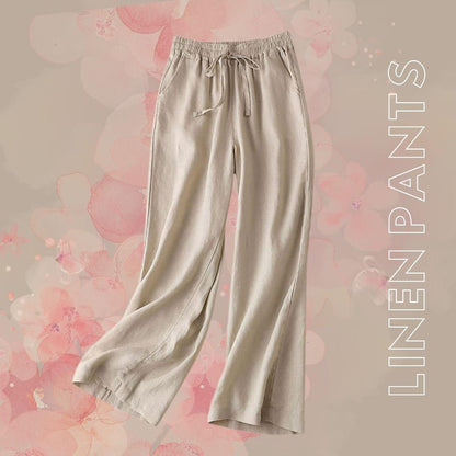 Plus Size Linen Pants - Narrow Leg without Pockets - Lady Lilly Designs