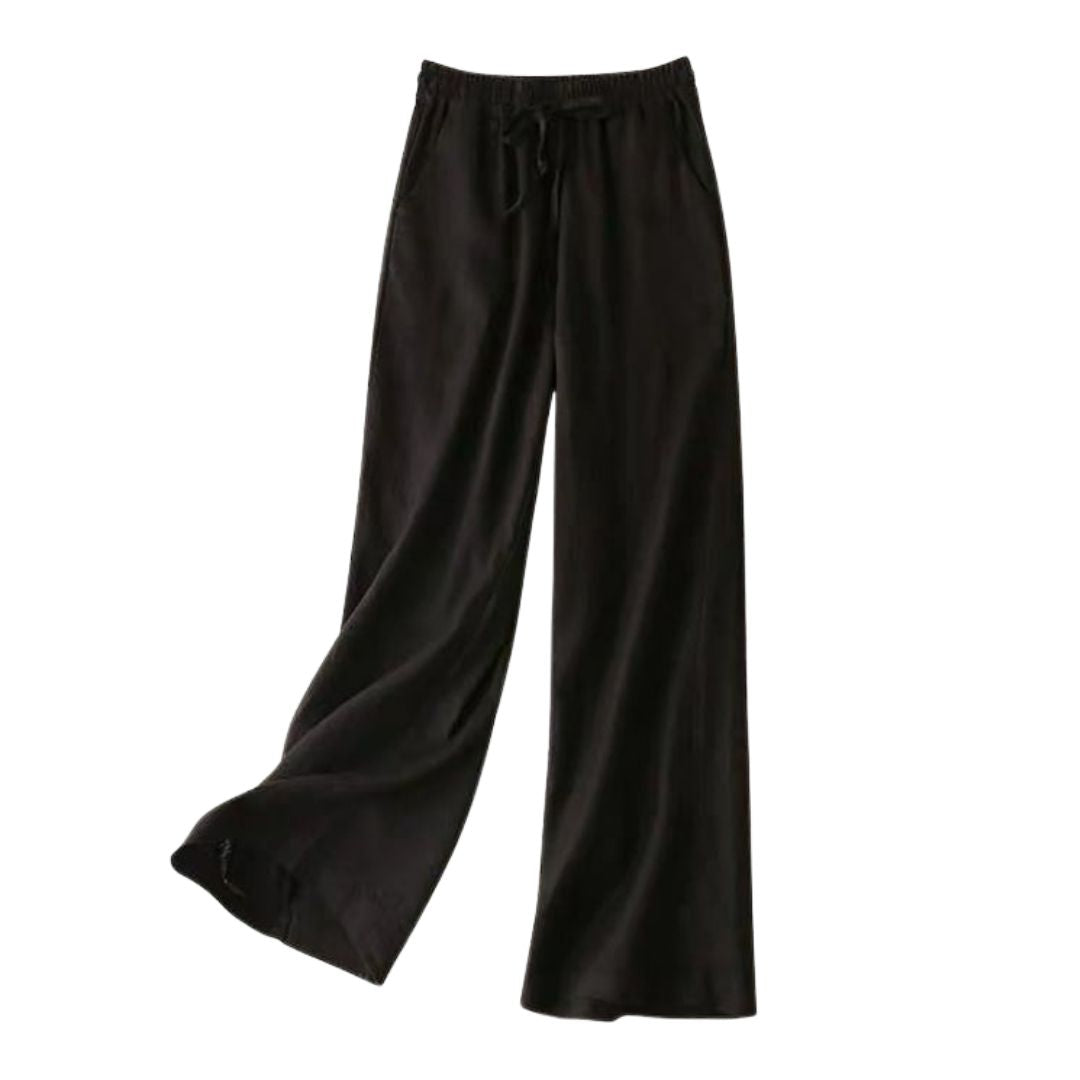 Plus Size Narrow Leg Linen Pants with Pockets