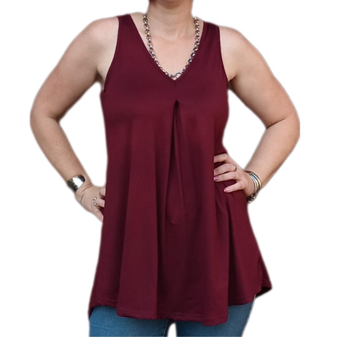 Plus Size Top - Fleur Sleeveless - Lady Lilly Designs