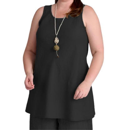 Plus Size Linen Summer Vest