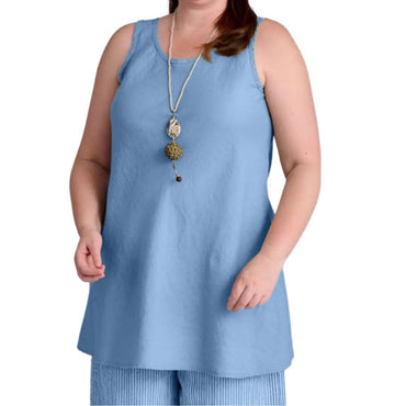 Plus Size Linen Summer Vest - Lady Lilly Designs