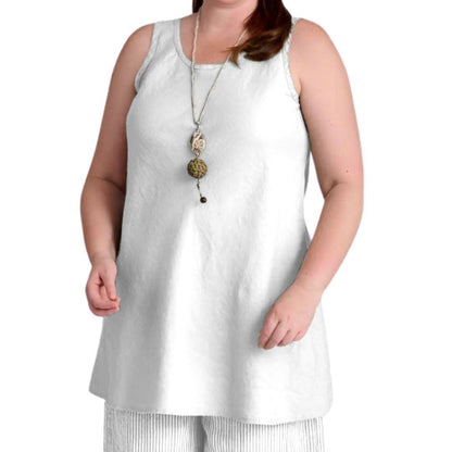 Plus Size Linen Summer Vest