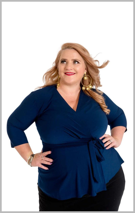 Plus Size Wrap Top - Lady Lilly Designs