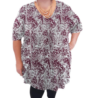 Plus Size Fleur Top - Short Sleeves - Lady Lilly Designs