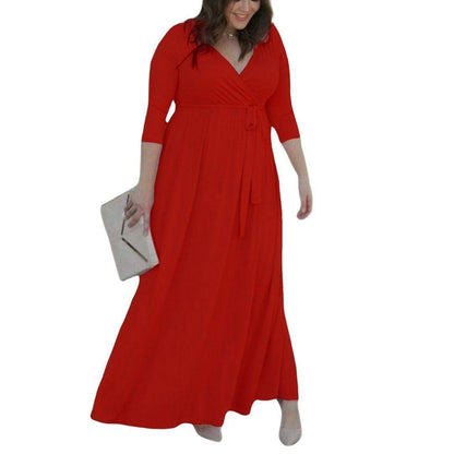 Plus Size Wrap Dress - Long Sleeve - Lady Lilly Designs