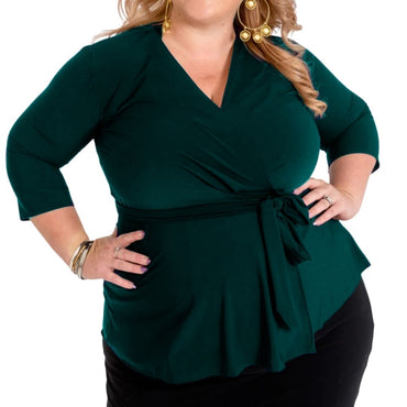 Plus Size Wrap Top