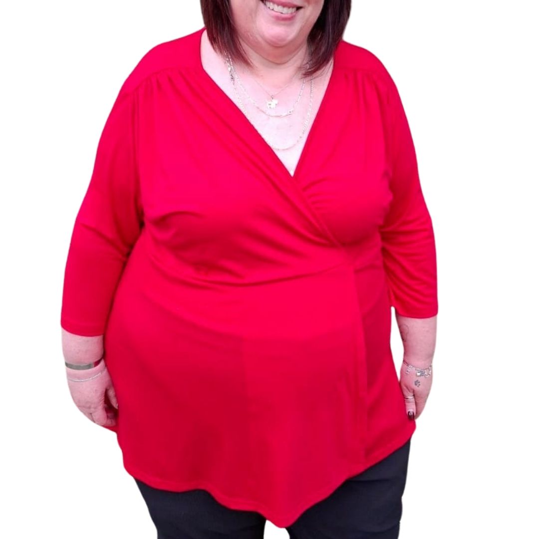 Plus Size Wrap Top