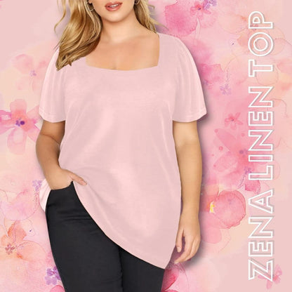 Plus Size Zena Linen Top