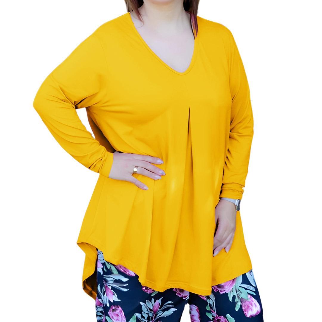 Plus Size Long Sleeve Top - Fleur Top - Lady Lilly Designs