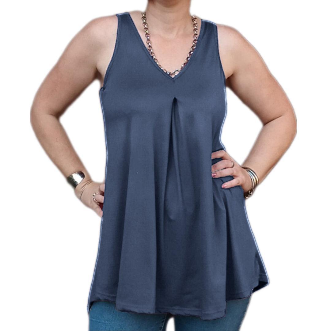 Plus Size Top - Fleur Sleeveless - Lady Lilly Designs