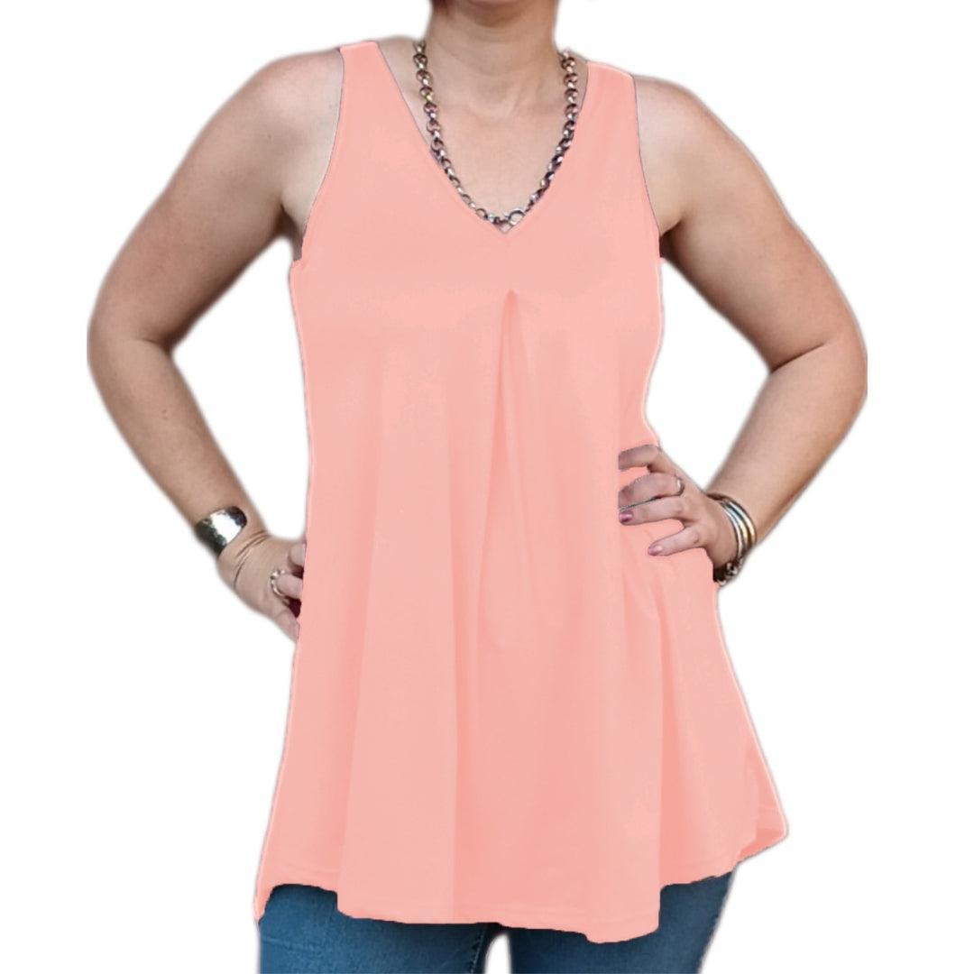 Plus Size Top - Fleur Sleeveless - Lady Lilly Designs