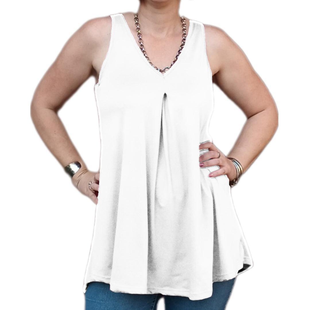 Plus Size Top - Fleur Sleeveless - Lady Lilly Designs