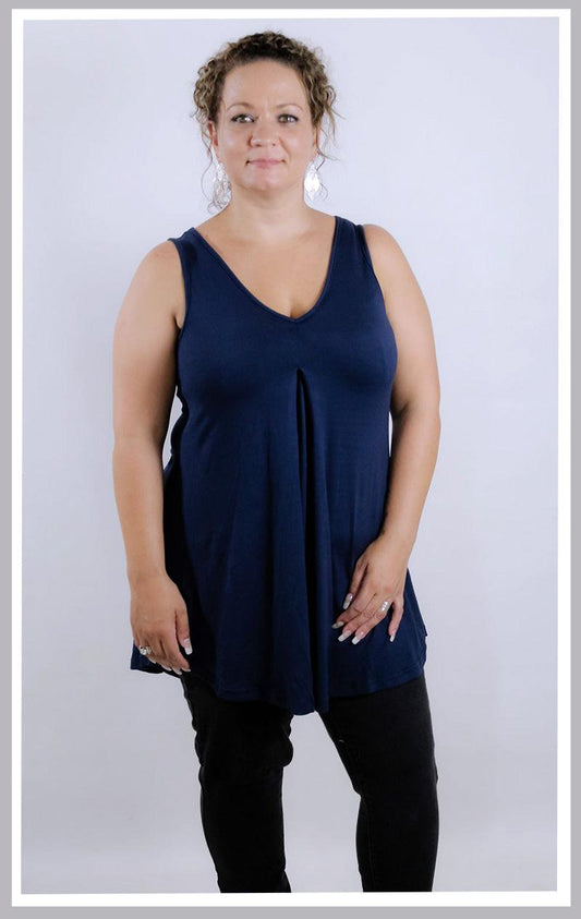 Fleur Top - No Sleeves - Royal Blue - Lady Lilly Designs